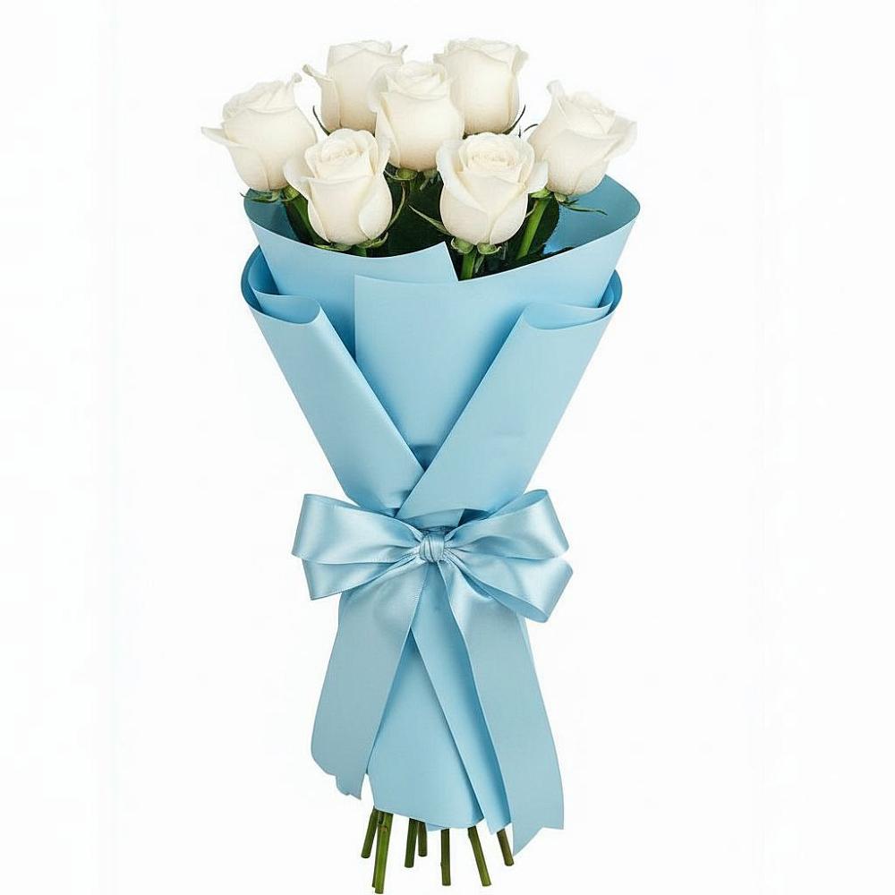 Букет 7 белых роз Проуд в Анне