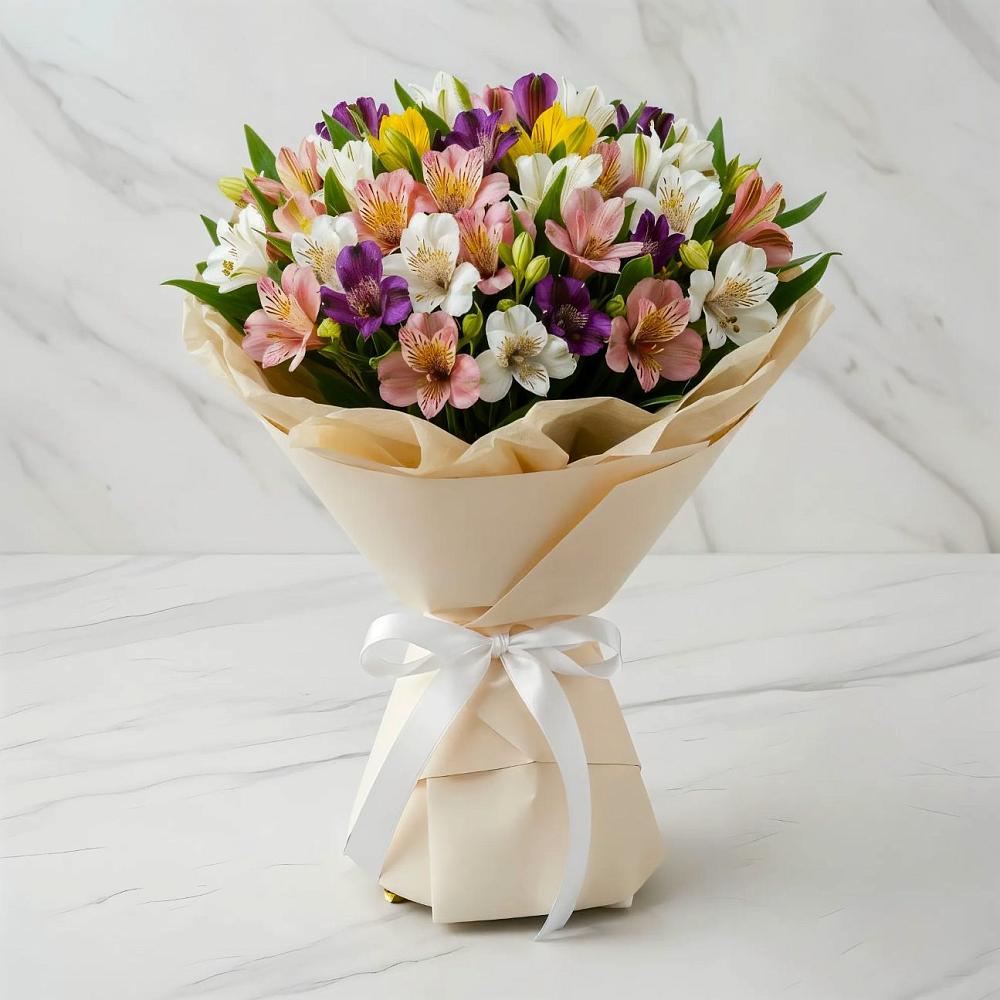 Букет цветов из: Альстромерии в Анне