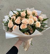 Букет Кремовые розы Латте в Анне