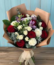 Букет цветов из:  Розы и Альстромерии в Анне