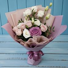 Букет цветов из:  Розы и Лизиантусы #REPLACE_PRED# Анне