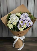 Букет цветов из:  Хризантемы и Розы в Анне