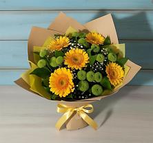 Букет цветов из:  Герберы и Хризантемы в Анне