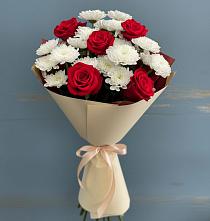 Букет цветов из:  Розы и Хризантемы в Анне