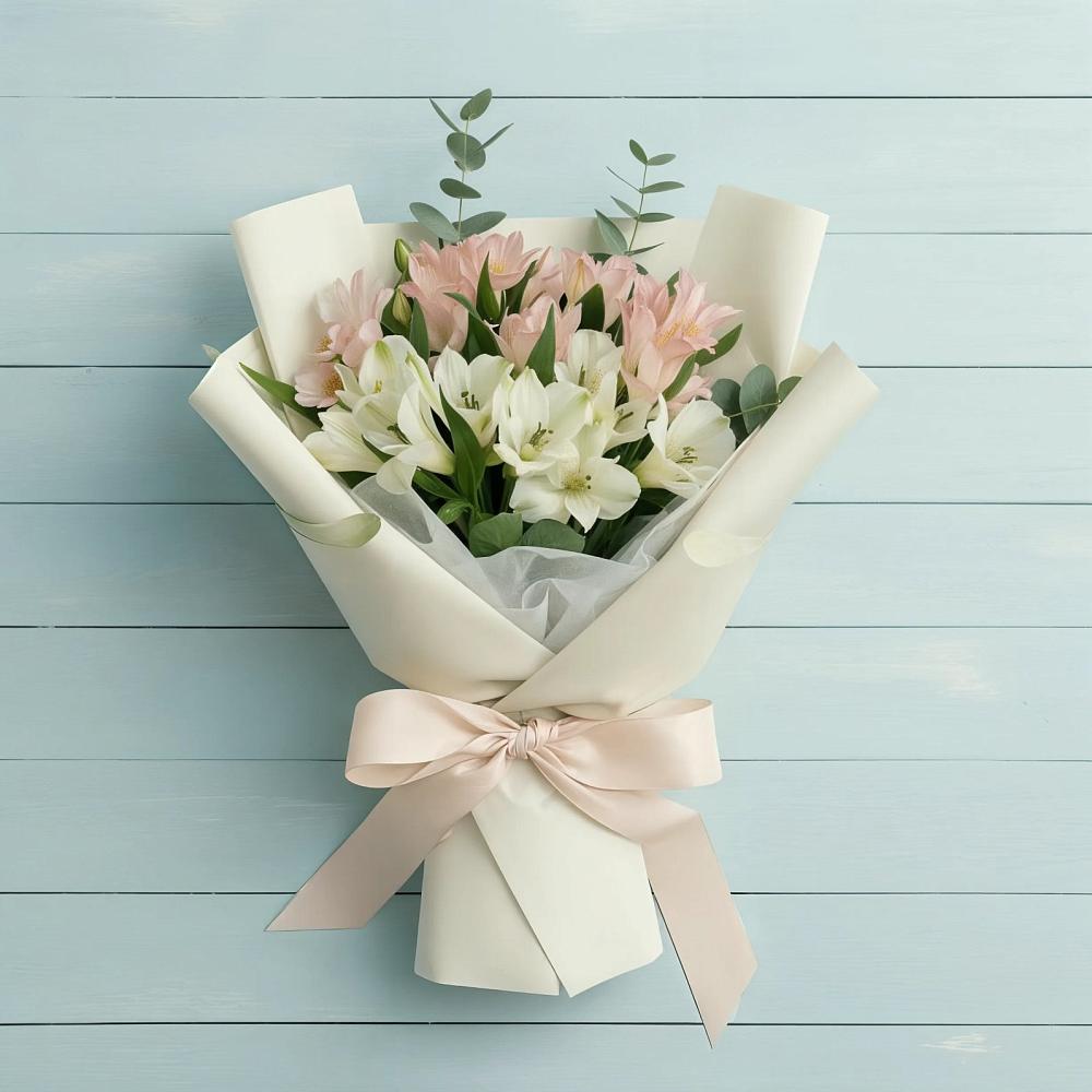 Букет цветов из: Альстромерии в Анне