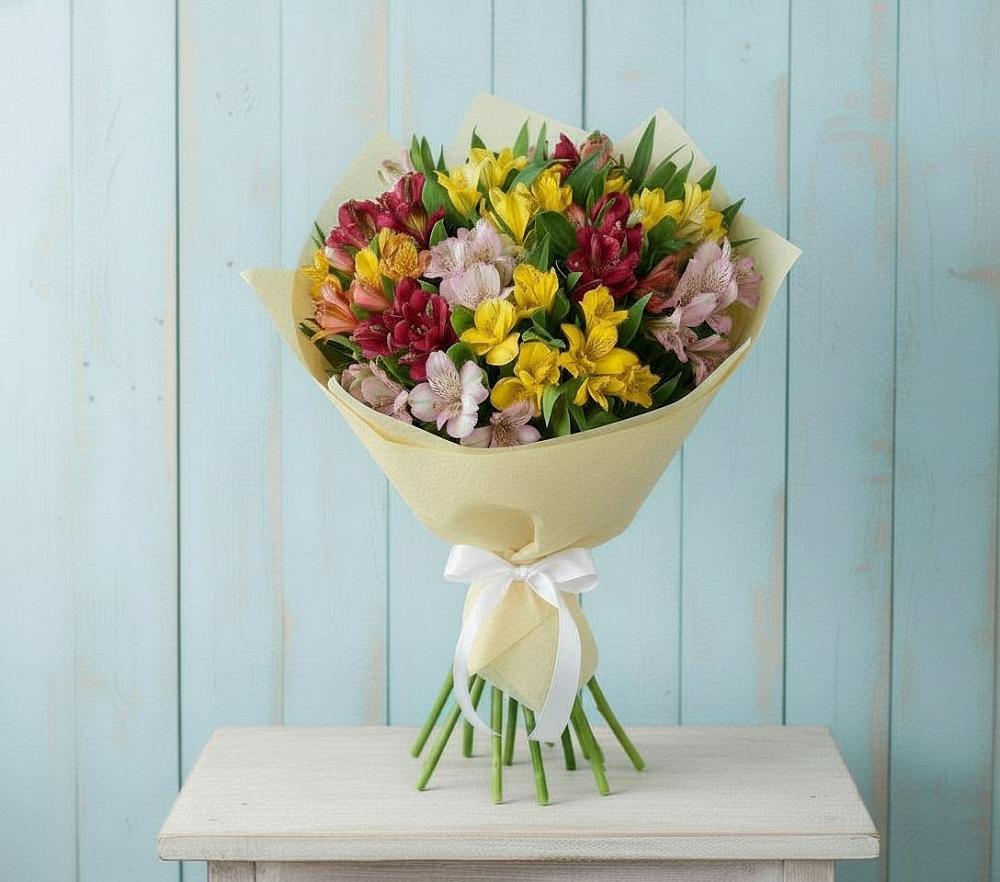 Букет цветов из: Альстромерии в Анне