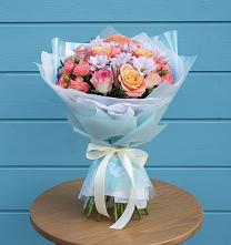 Букет цветов из:  Хризантемы и Розы в Анне