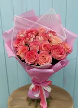 Букет 15 Розовых роз Равель в Анне