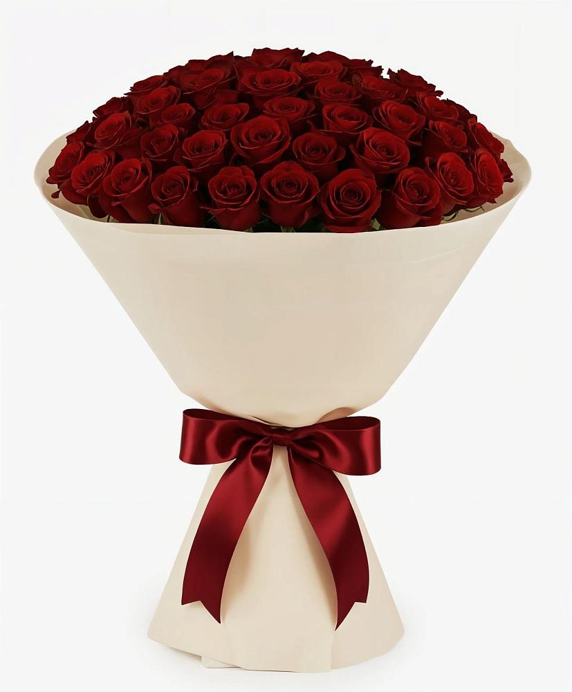 Букет 101 Бордовая роза Блэк Бакарра в Анне