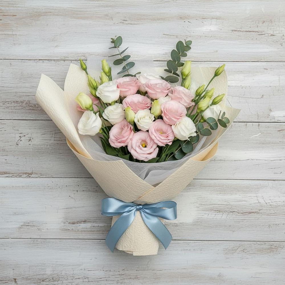 Букет цветов из: Лизиантусы в Анне